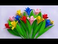 Diy Paper Flower Stick | Paper Flowers | Paper Flower Stick Making At Home Step By Step #diy