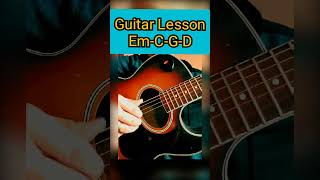 Guitar Lesson For Beginners - Em-C-G-D#shortvideo #guitar #guitarmusic #millionviews #video