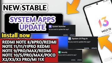 Official STABLE MIUI 13 System App Update : Security, Game Turbo, System Launcher and more.. 🔥
