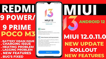 Redmi 9 Power/9 Prime, Poco M3 Miui 13/Android 12 New Update 😀|Miui 12.5.11.0 New Update Rollout 🔥