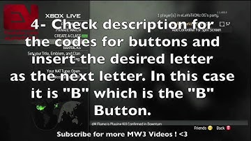MW3- Buttons In Clan Tag Glitch ! (In Game Glitch Tutorial) (Modern Warfare 3) (AFTER PATCH)