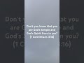 1 Corinthians 3:16 | God’s spirit lives in you #god #religion #trending