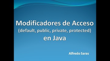 Modificadores de acceso en Java (default, public, private, protected)