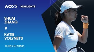 Shuai Zhang v Katie Volynets Highlights | Australian Open 2023 Third Round