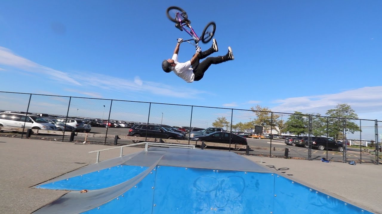 BACKFLIP TAIL WHIP OVER THE SMALLEST RAMP!