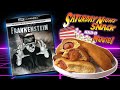 Frankenstein with frank n stuff chili corn dogs  saturday night snack and a movie