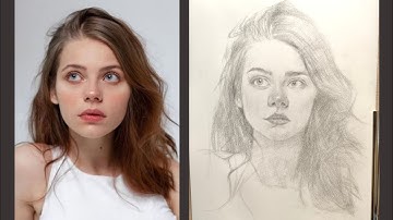 Real-Time Pencil Portrait Drawing | Step-by-Step Portrait Sketch Tutorial