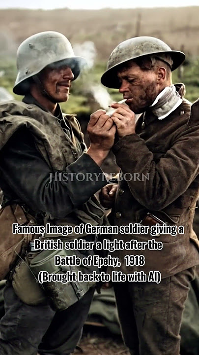 Colorized Historic WW1 Footage: Enemies on the Battlefield, Friends during Peace   #ww1 #history