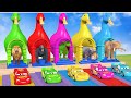 😱Long Slide Game With Cow Elephant Gorilla Hippopotamus Tiger 3d Animal Game Funny 3d Animals🦍🦁🐘