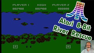 Celebrity Atari 8-Bit Game Play, River Rescue Wealth