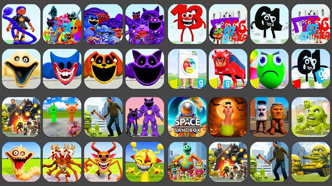 NEW UPDER ALL MONSTER POPPY PLAYTIME CHAP 5 VS MEME Shooter Nextbots: Sandbox Mod !