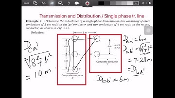 T and D Single phase Inductance calculation with different nos. of composite conductors
