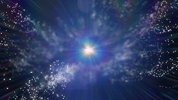 Animated abstract blue background blurred lights bokeh effect