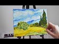 Easy Van Gogh Painting / Oil Painting  for Beginners / How to paint Like Van Gogh