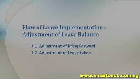 HRIS Software : Leave Management System tutorial : How to process leave balance carry forward