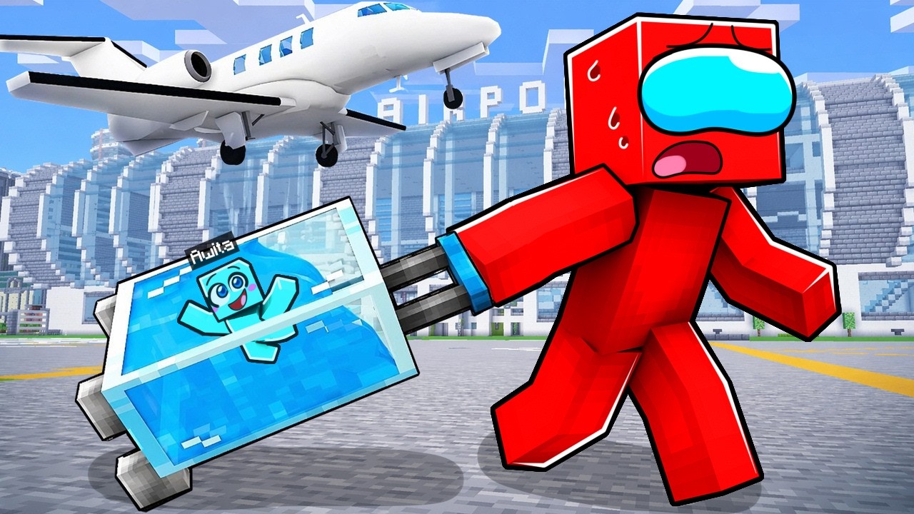 Construi Una PISCINA Dentro de la MALETA de Mi Amigo en Minecraft!