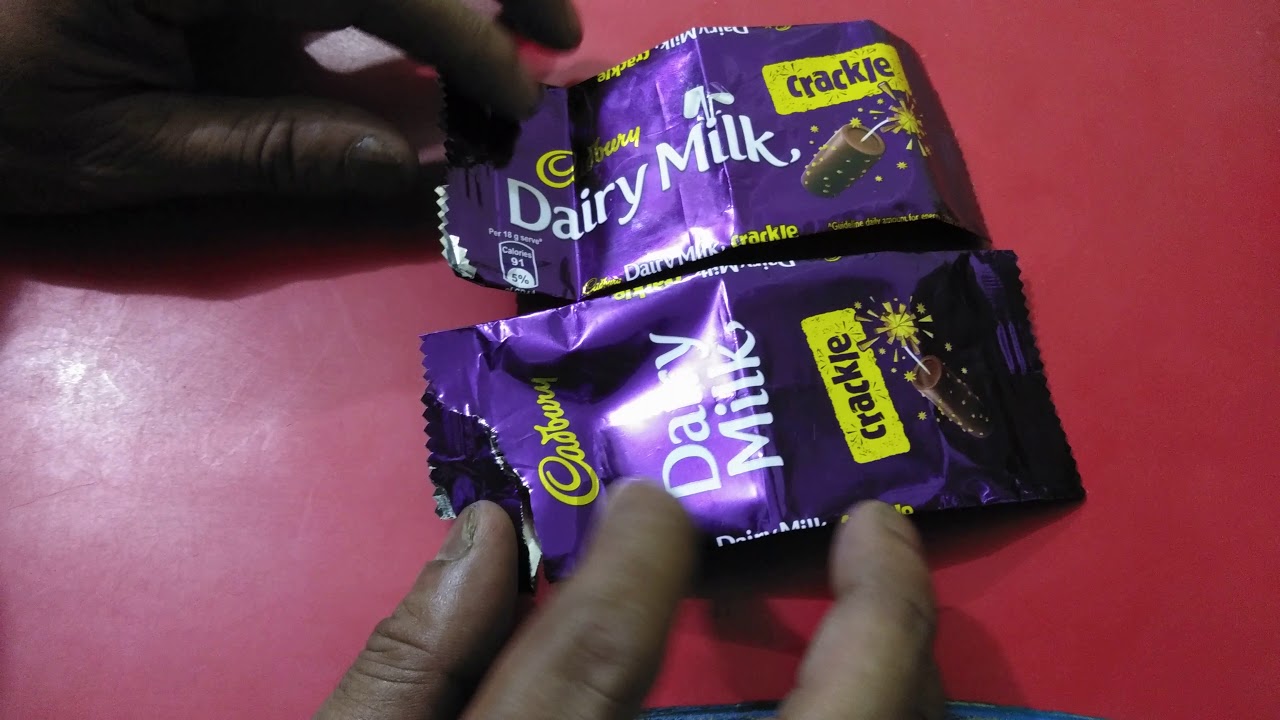 Original & duplicate Dairy Milk crackle. YouTube