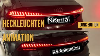 Audi A6 A7 C8 Q8 RS Heckleuchten Animation Vergleich /Dynamische Lichtinszenierung /Matrix