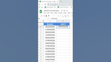 Google Sheets Tutorial For Beginners | How To Add 0 As First Number In Excel/Google Sheets | #Shorts