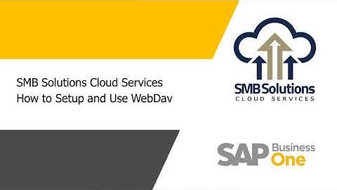 SMB Solutions Cloud Services - How to Setup and Use WebDav