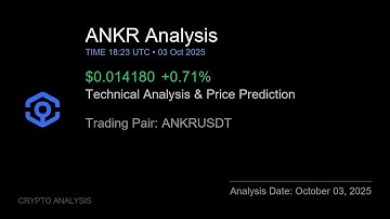 ANKR (ANKRUSDT) Technical Analysis - Price Prediction & Buy or Sell October 03, 2025