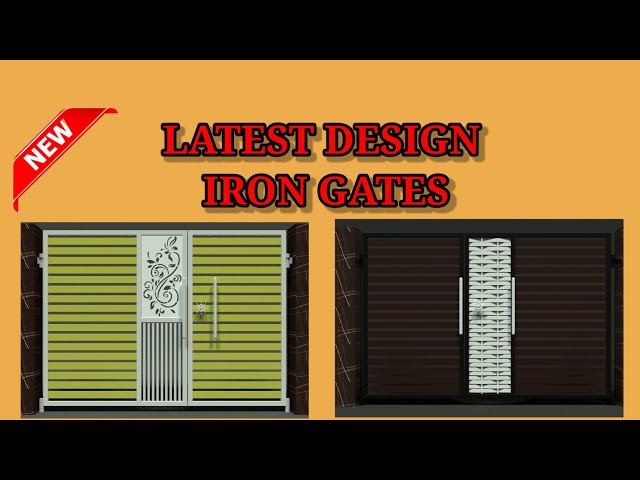Latest Main Gate Design 2021, CNC METAL GATES WITH COLOUR class=