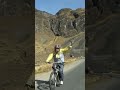 Cycling most DANGEROUS ROAD in the WORLD! #bolivia #deathroad #northyungasroad #shortsvideo #travel