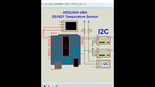 [Proteus Project] ARDUINO UNO DS1621 Temperature Sensor #arduino #arduinoproject #temperature