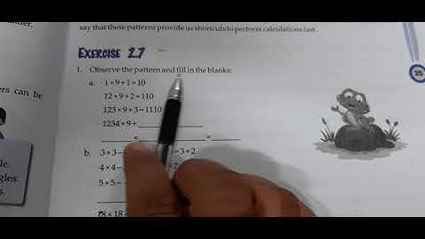 Class 6th maths ex 2.7 pattern