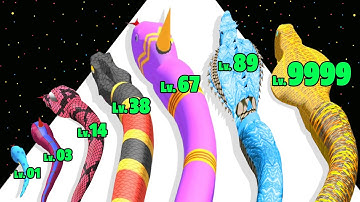 Snake Evolution Run 3D - Level Up Snake Max Level Gameplay (Part 3) New Update
