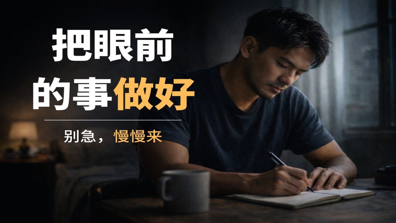 把眼前的事做好，别急，慢慢来【郑日纬 LouisTeh】