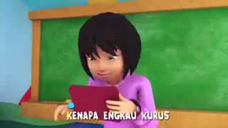 Upin dan Ipin belajar memakai tablet