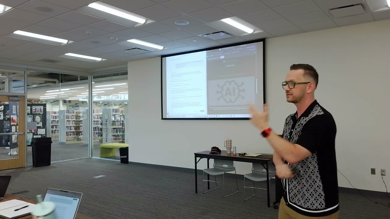 Davie Holt leading a live AI workshop