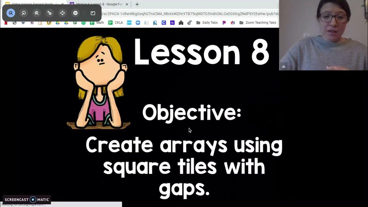 2nd Grade EngageNY Math - Module 6 Lesson 8 Create arrays using square ...