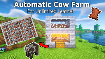 Minecraft: Best AUTOMATIC Cow Farm in 1.20! (Survival | Bedrock | Java)