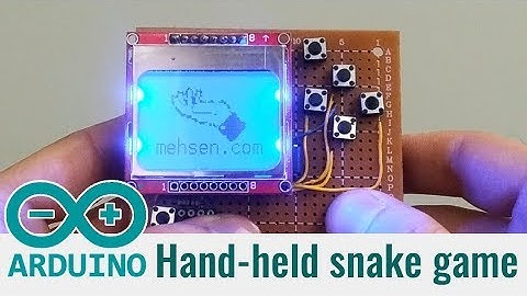 Arduino hand-held snake game with Nokia 5110 display