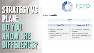 Strategy vs Plan: Do You Know the Difference?