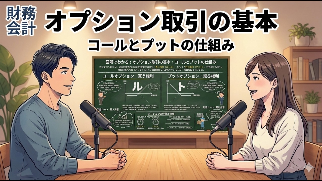 【1次・聞き流し|ポートフォリオ・デリバティブ①】財務・会計 オプション取引の基本『コールとプットの仕組み』 - YouTube
