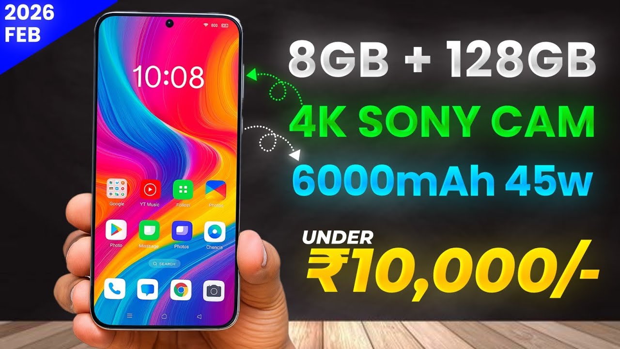 Top 5 Best 5G Phones Under ₹10,000 in February 2026 📱⚡ Budget 5G Kings!