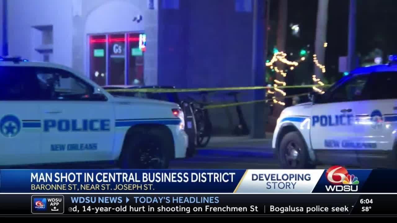 New Orleans police investigate after man shot in the CBD - YouTube