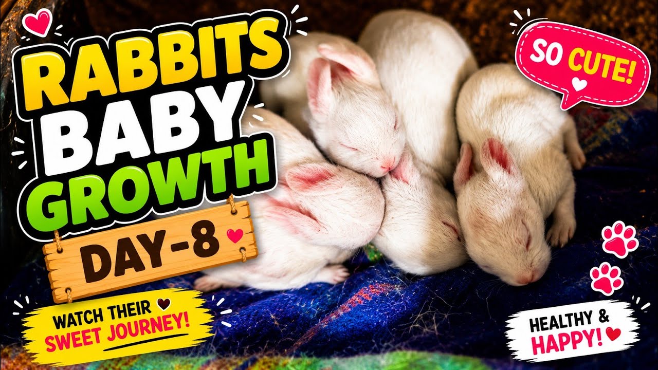 🐇 Newborn Baby Rabbits | Day 8 | Cute Bunny Babies| Naimul&pets. - YouTube