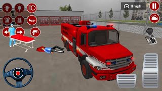 Real Fire Truck Driving Simulator 2022 - New Fire Fighting - Android  GamePlay MIM Games screenshot 5