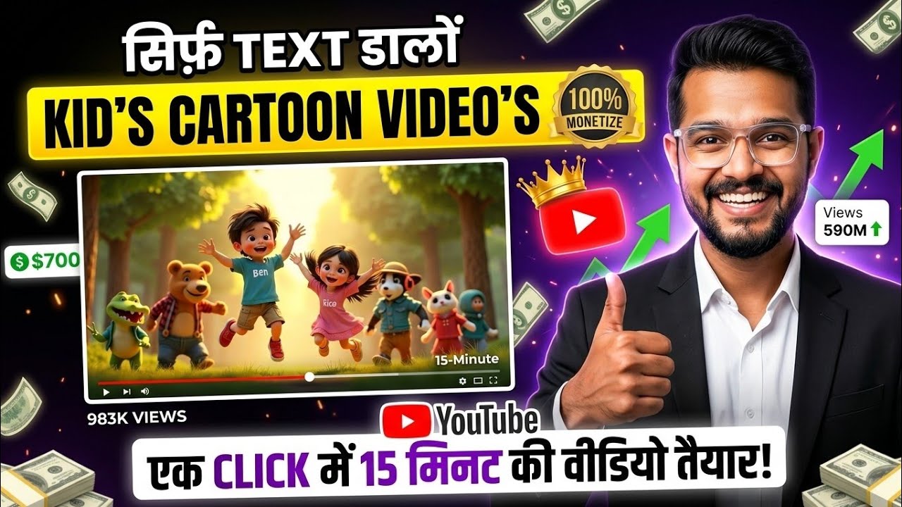 AI Se Cartoon Video Kaise Banaye | Long Cartoon Video Kaise Banaye | Free AI Cartoon Video Tutorial