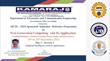 Day 5 - Session 2 : Artificial Intelligence and Its Application