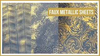 ✨ ✨Creating easy faux metallic textured sheets