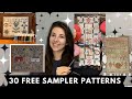 30 Free Sampler September Cross Stitch patterns - Flosstube Extra #6