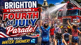 🇺🇸 Brighton, MI 4th of July Parade 2026 | Wait Until the Fire Truck Shower! 🚒💦
