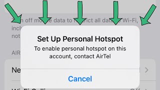 To enable personal hotspot on this account contact carrier iphone ios | Set up Personal Hotspot screenshot 3