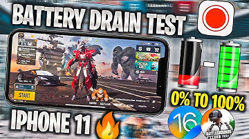 IPHONE 11 BGMI BATTERY DRAIN TEST WITH SCREEN RECORDING ON 2022🔥•0% TO 100% BGMI BATTERY DRAIN TEST