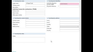 Super fund Set up in FAS 3 Desktop